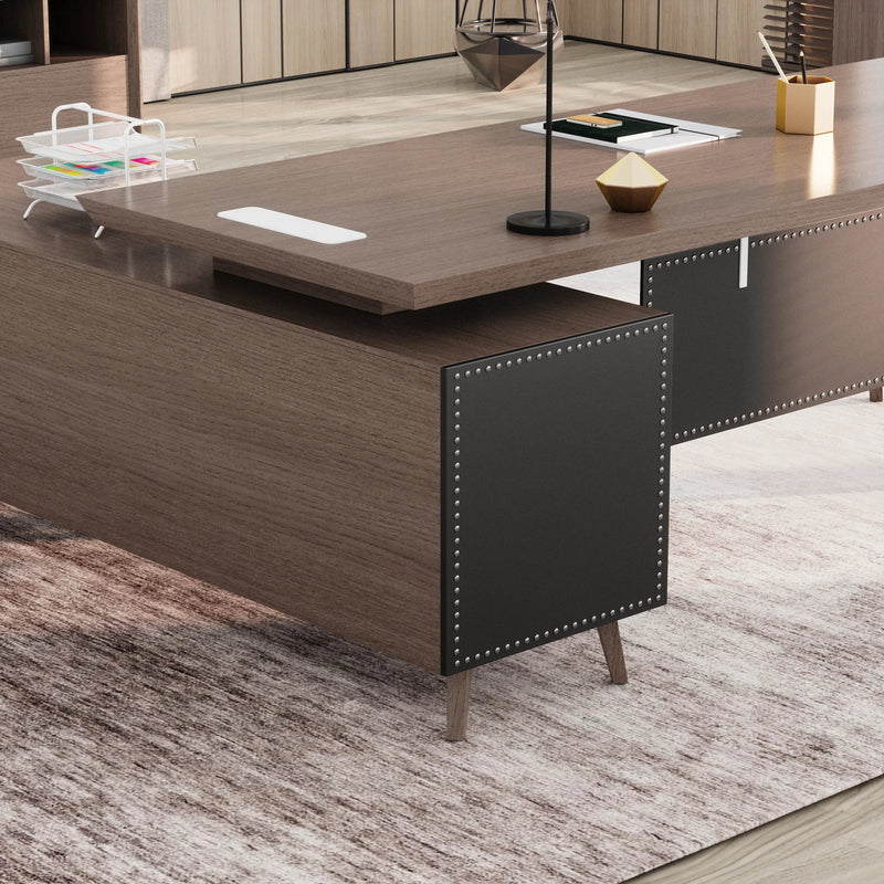 Pacific · Modern L-Shaped Executive Desk