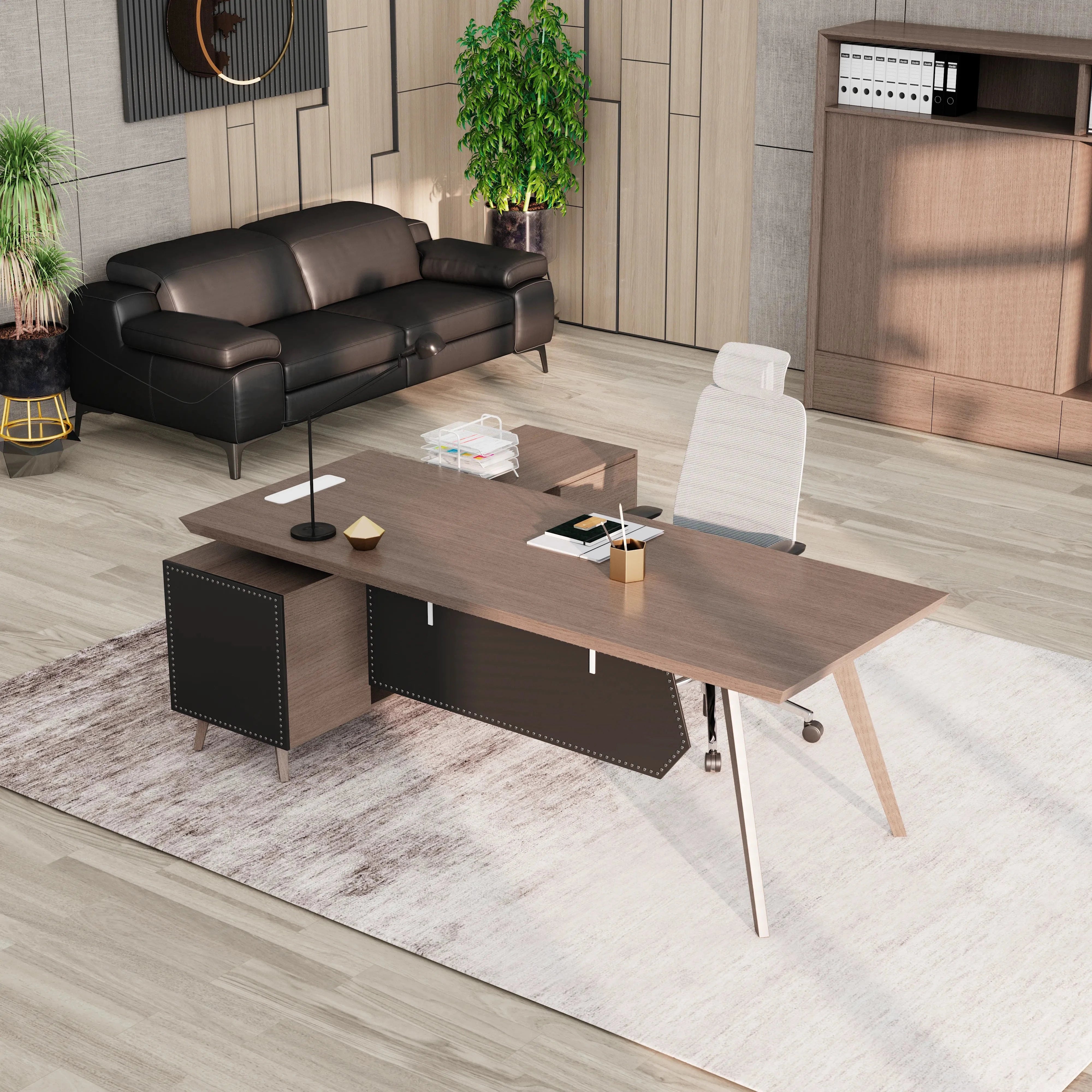 Pacific · Modern L-Shaped Executive Desk