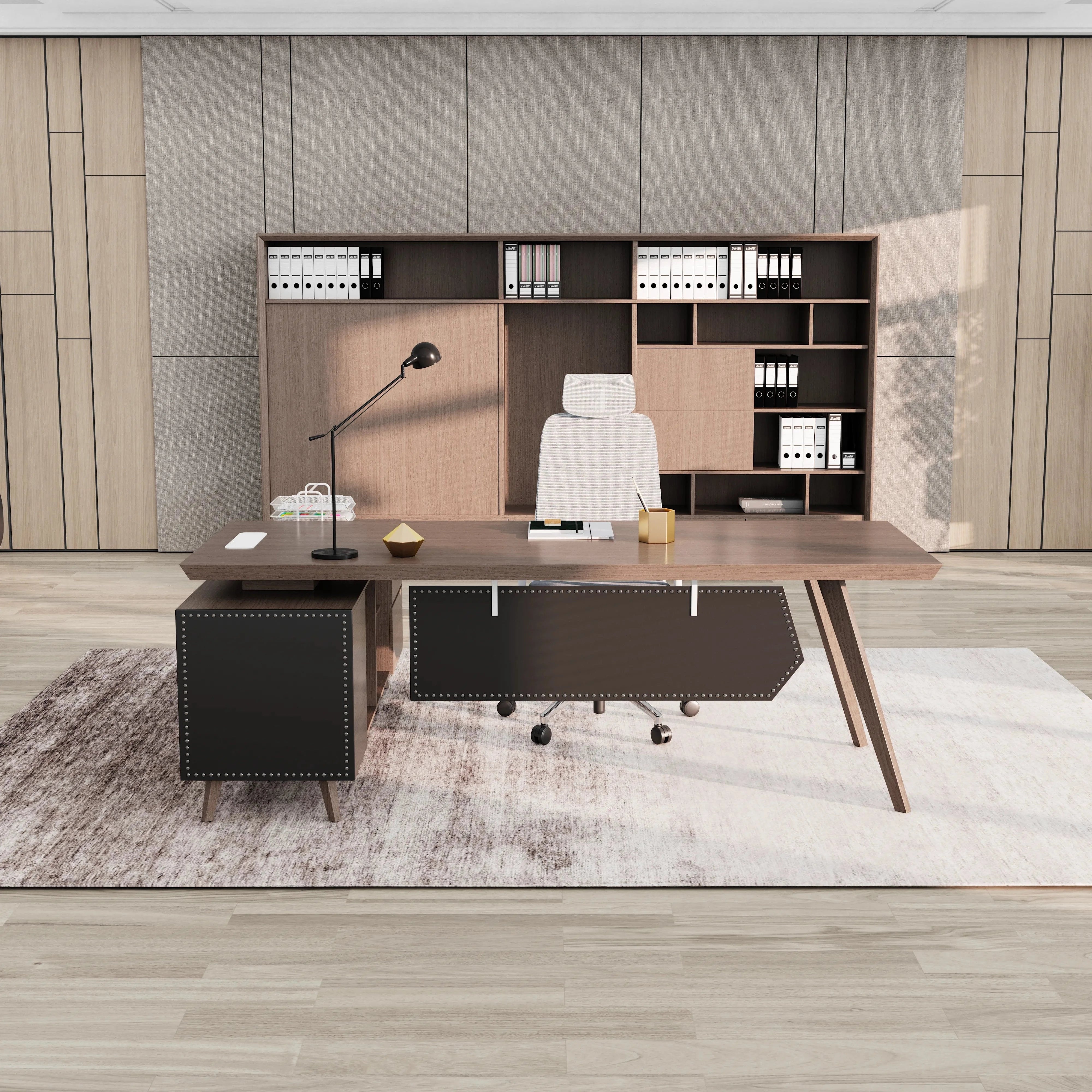 Pacific · Modern L-Shaped Executive Desk