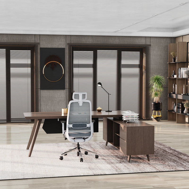 Pacific · Modern L-Shaped Executive Desk