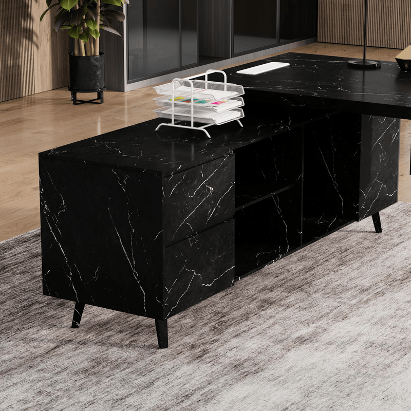 Pacific · Modern L-Shaped Executive Desk