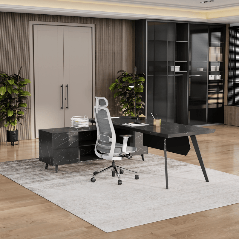 Pacific · Modern L-Shaped Executive Desk