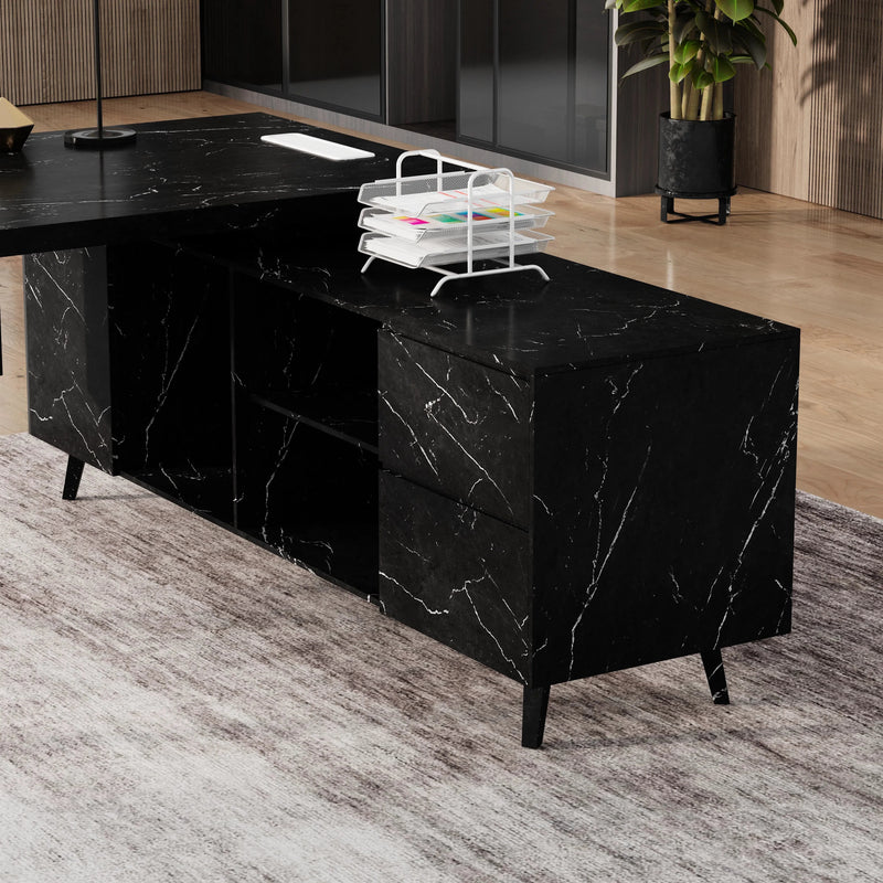 Pacific · Modern L-Shaped Executive Desk