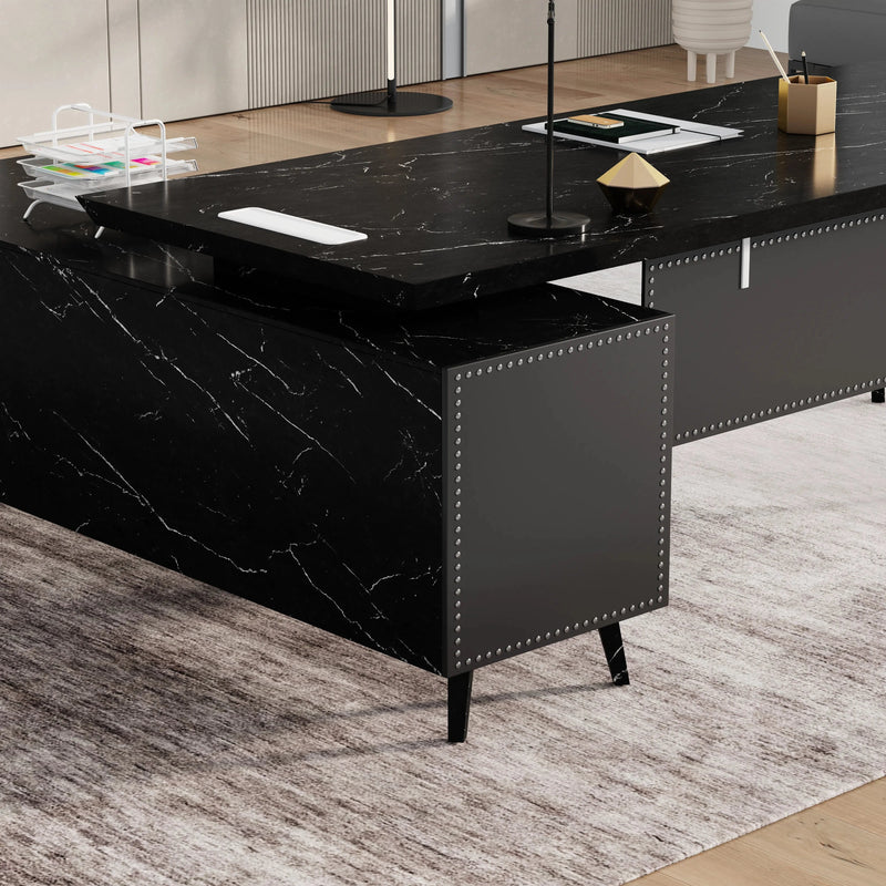 Pacific · Modern L-Shaped Executive Desk