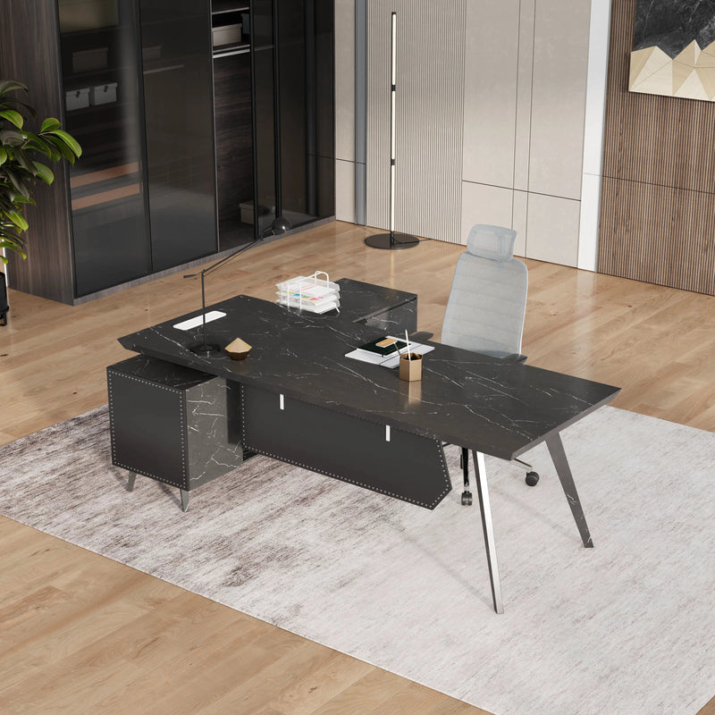 Pacific · Modern L-Shaped Executive Desk