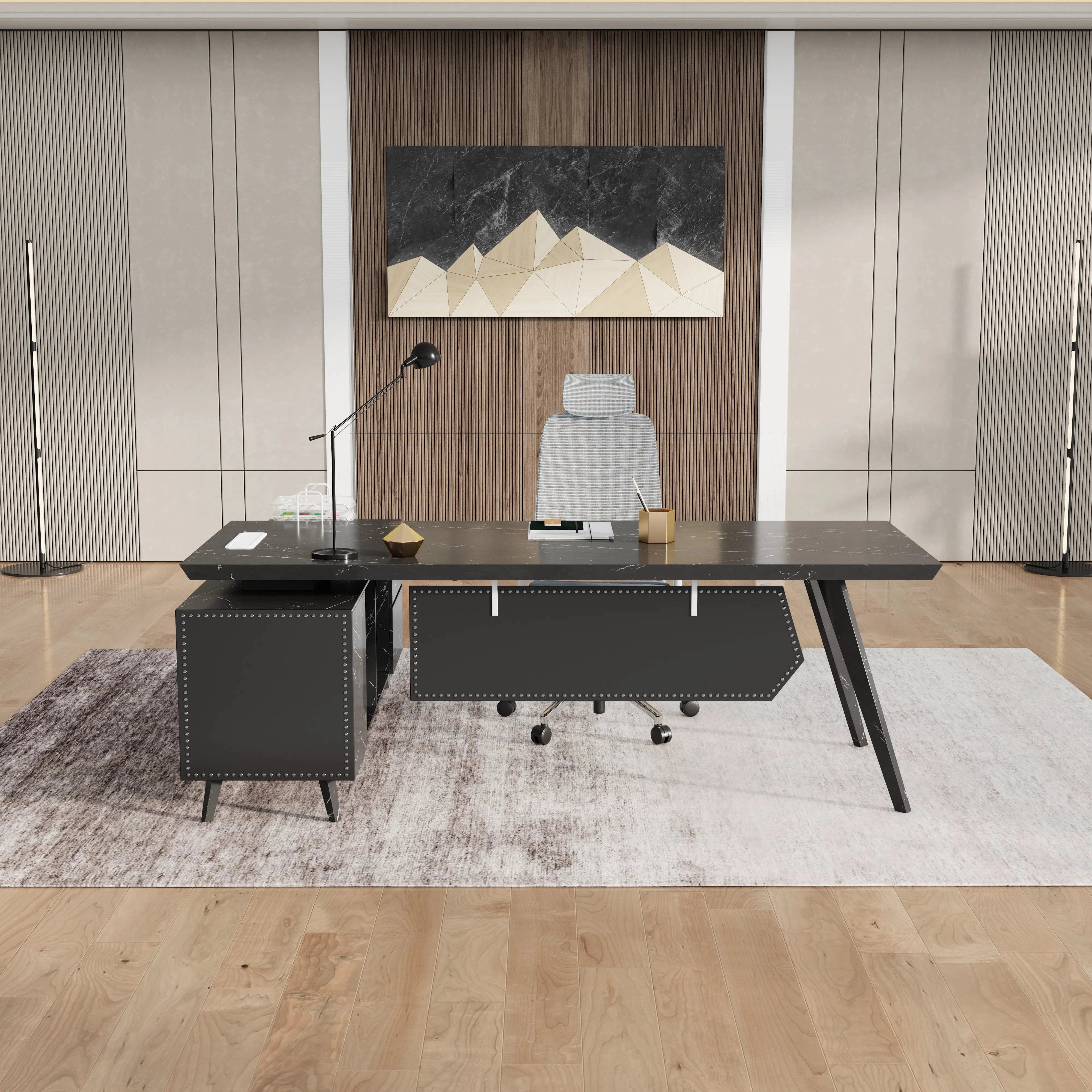 Pacific · Modern L-Shaped Executive Desk