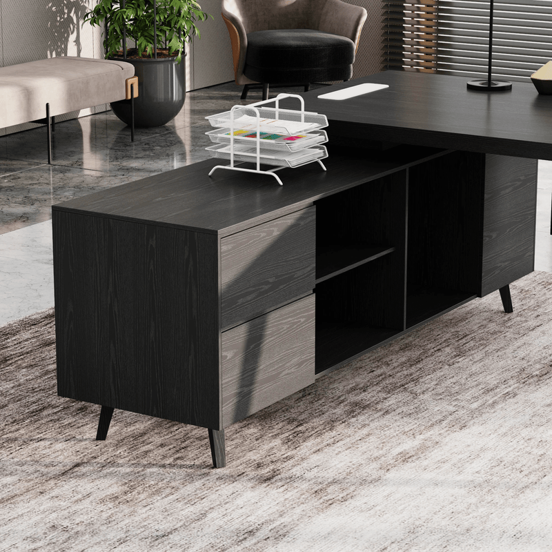 Pacific · Modern L-Shaped Executive Desk
