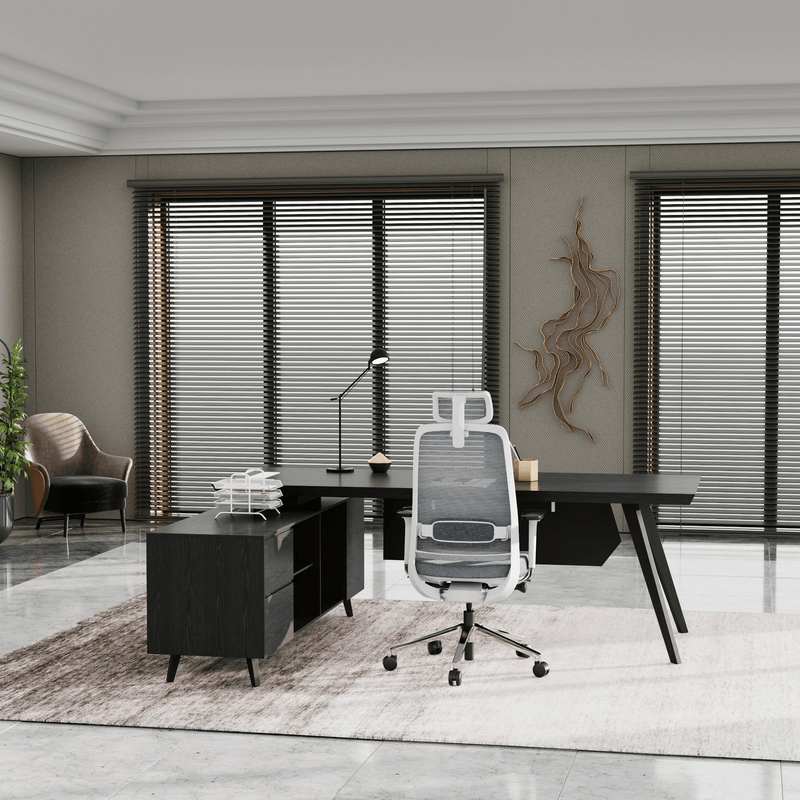 Pacific · Modern L-Shaped Executive Desk