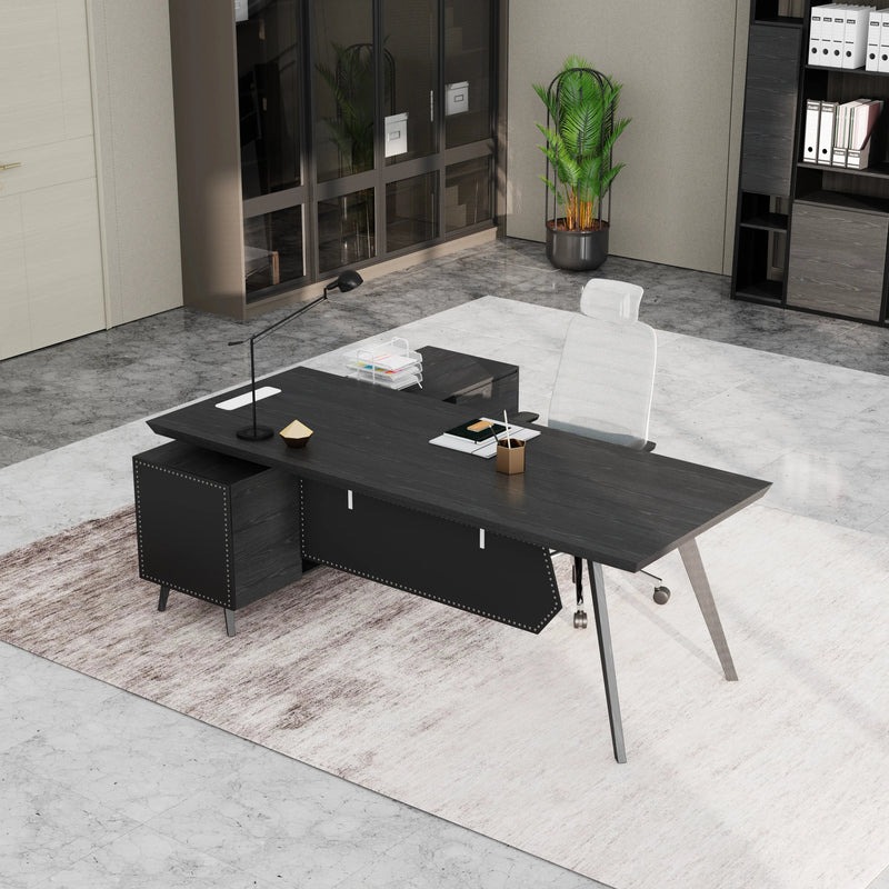 Pacific · Modern L-Shaped Executive Desk
