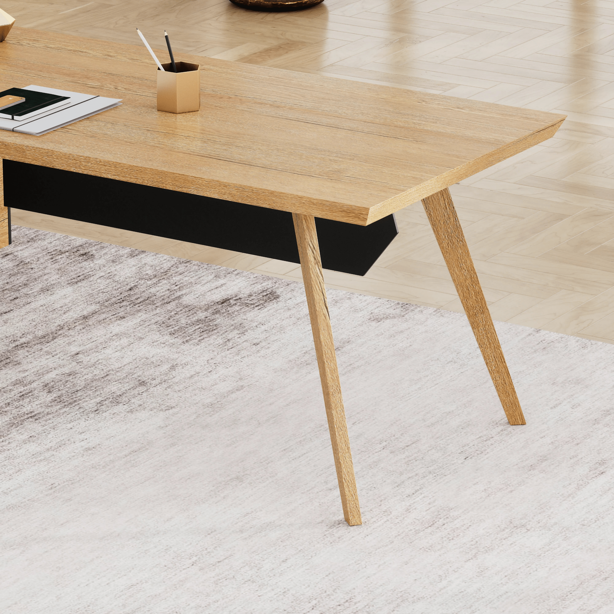 Pacific · Modern L-Shaped Executive Desk