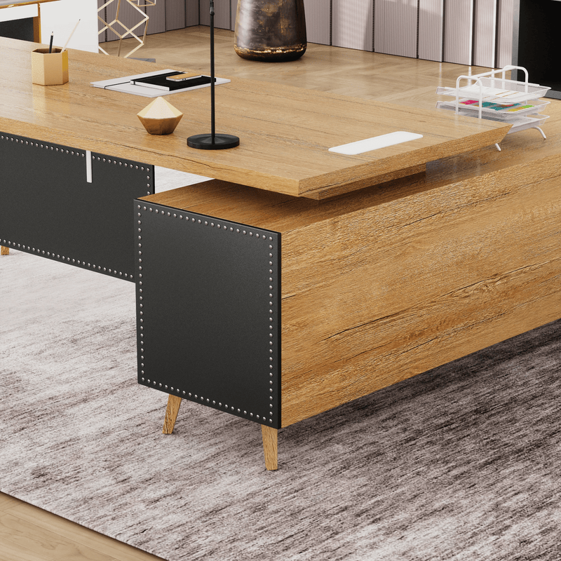 Pacific · Modern L-Shaped Executive Desk