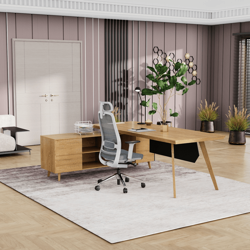 Pacific · Modern L-Shaped Executive Desk