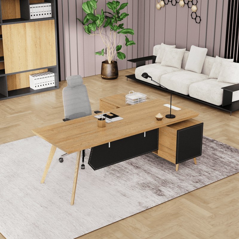 Pacific · Modern L-Shaped Executive Desk