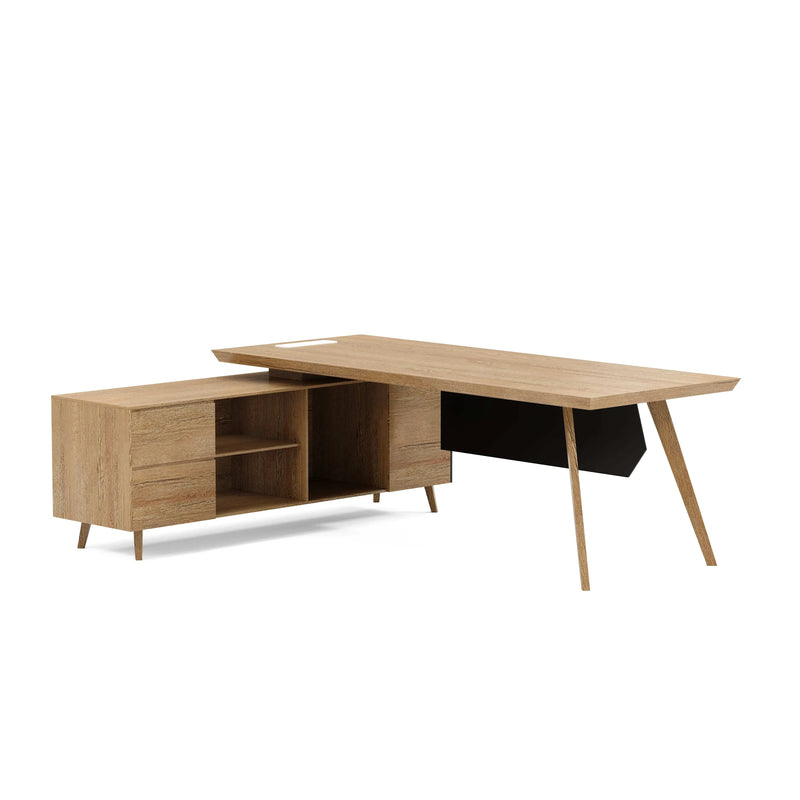 Pacific · Modern L-Shaped Executive Desk
