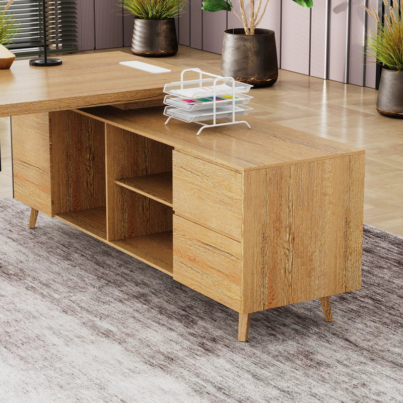 Pacific · Modern L-Shaped Executive Desk