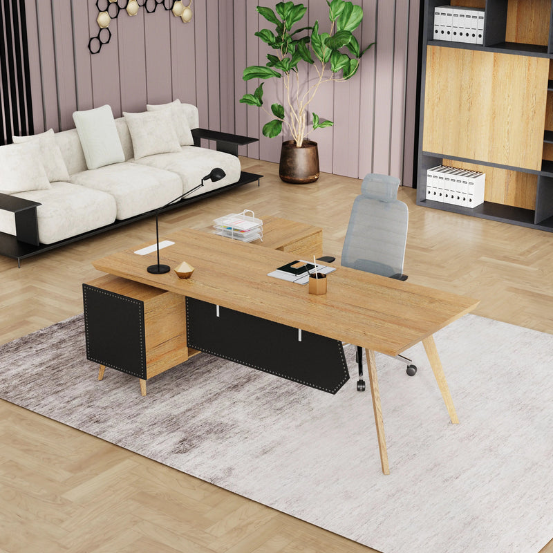 Pacific · Modern L-Shaped Executive Desk