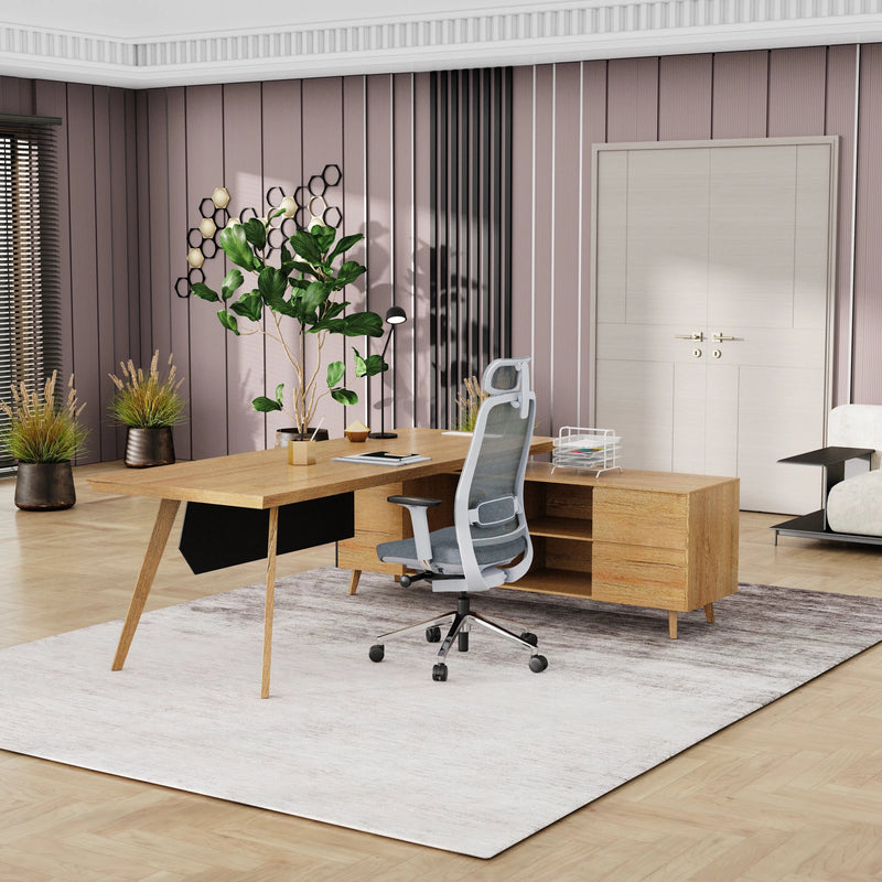 Pacific · Modern L-Shaped Executive Desk
