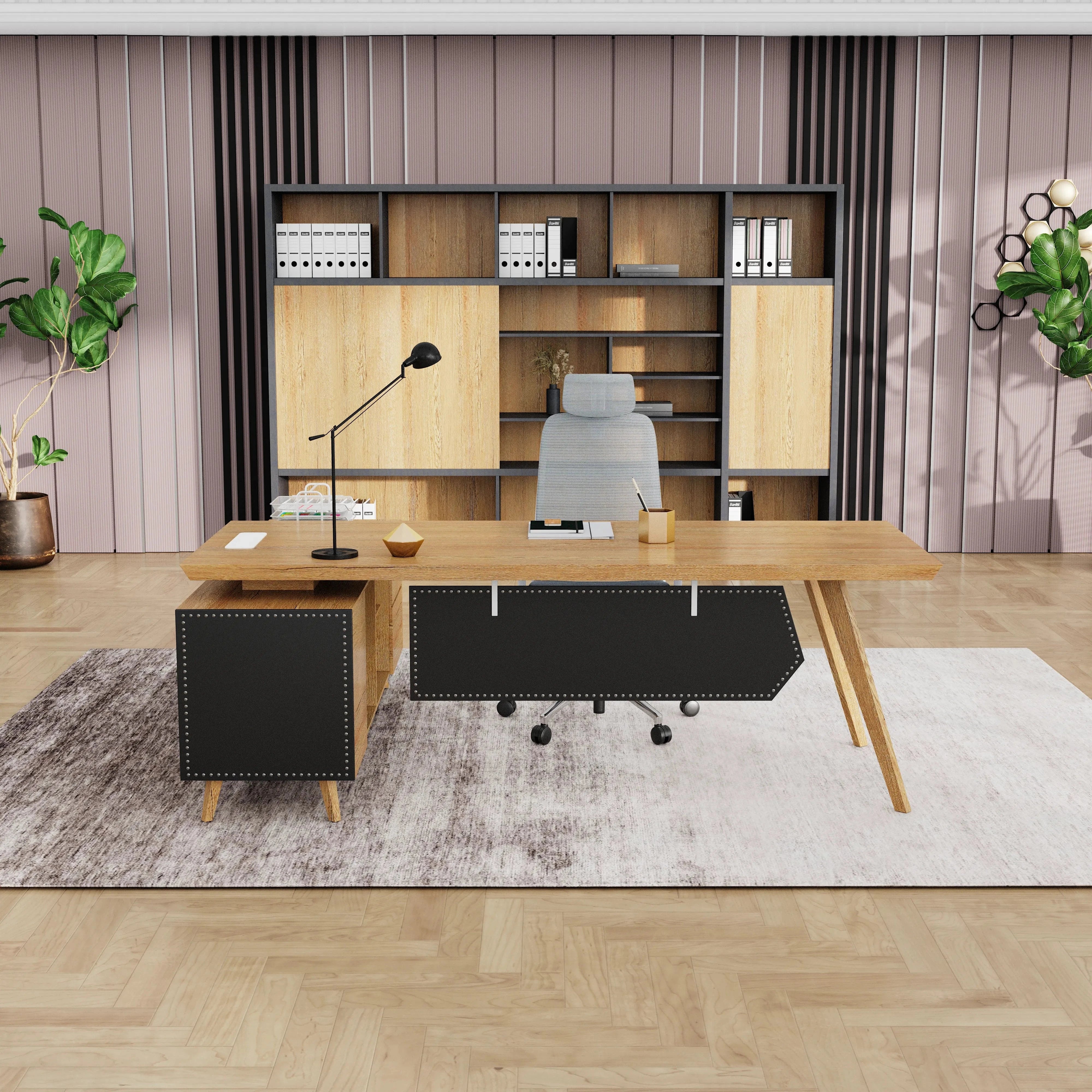 Pacific · Modern L-Shaped Executive Desk