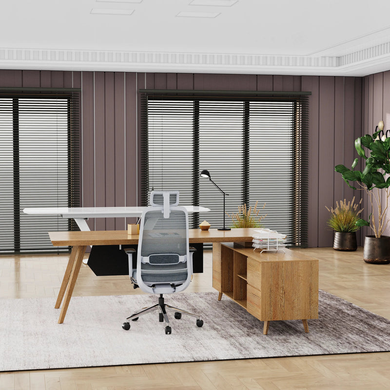 Pacific · Modern L-Shaped Executive Desk