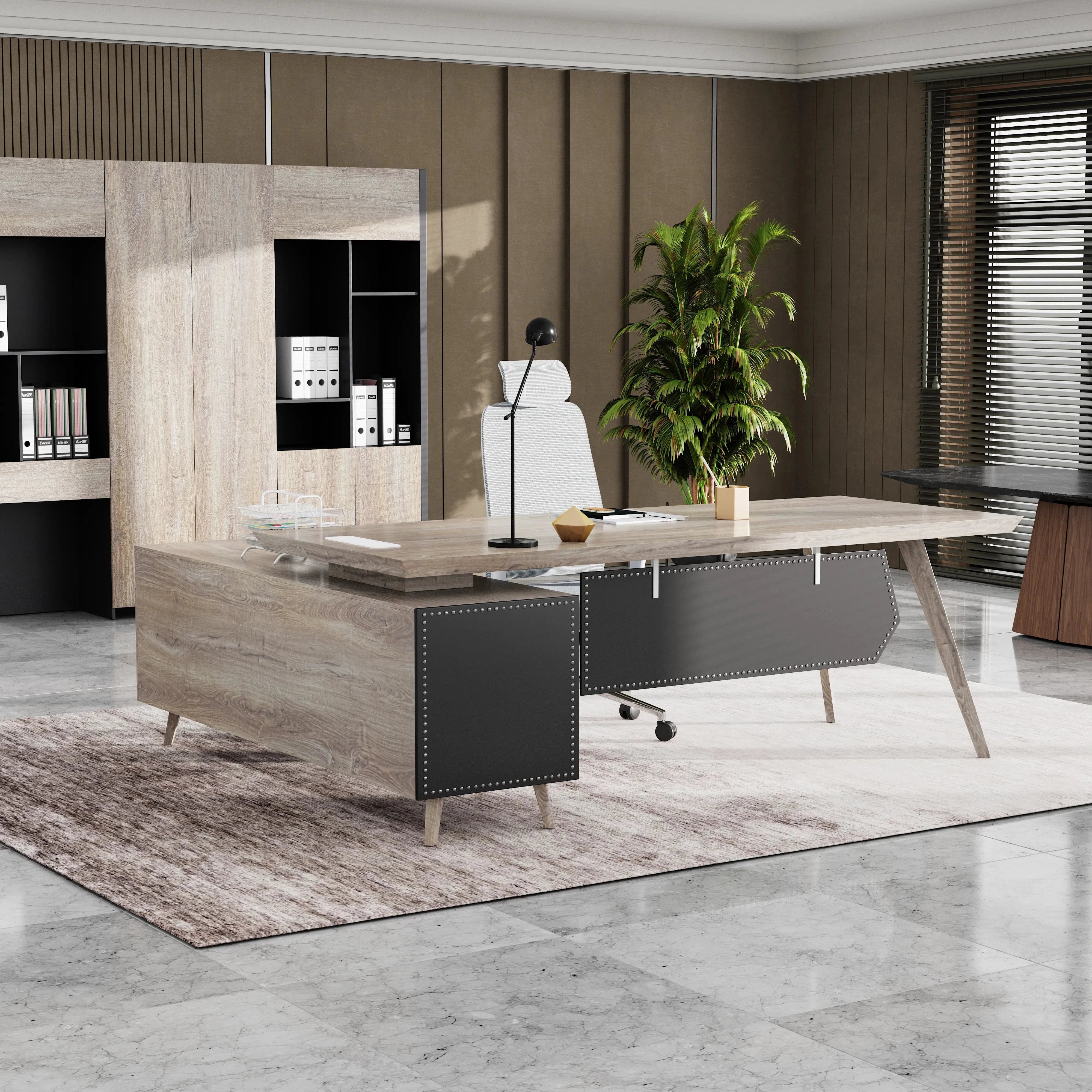 Pacific · Modern L-Shaped Executive Desk