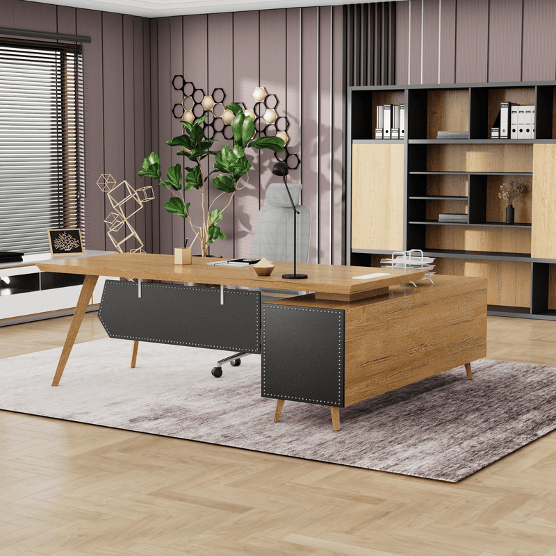 Pacific · Modern L-Shaped Executive Desk