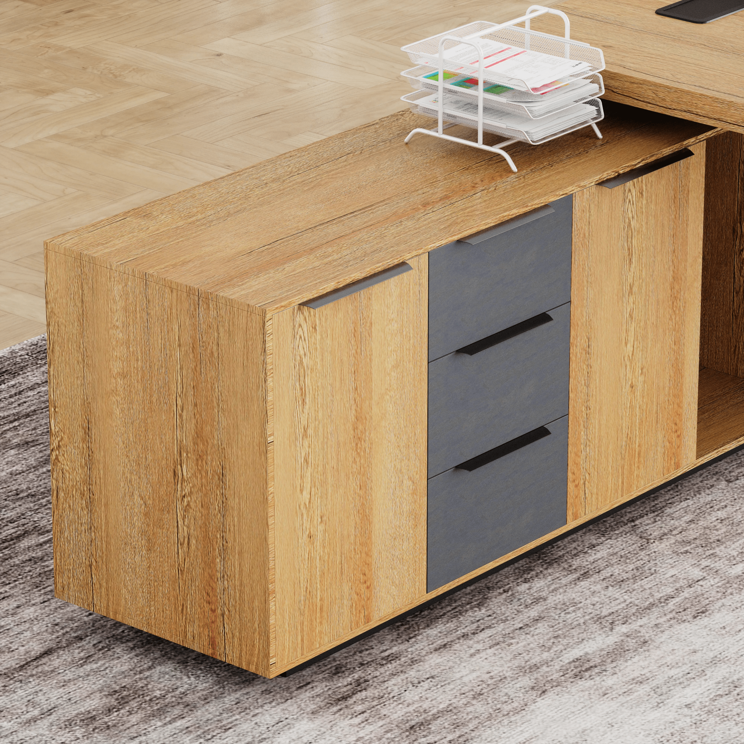 Parker · Modern L-Shaped Executive Desk