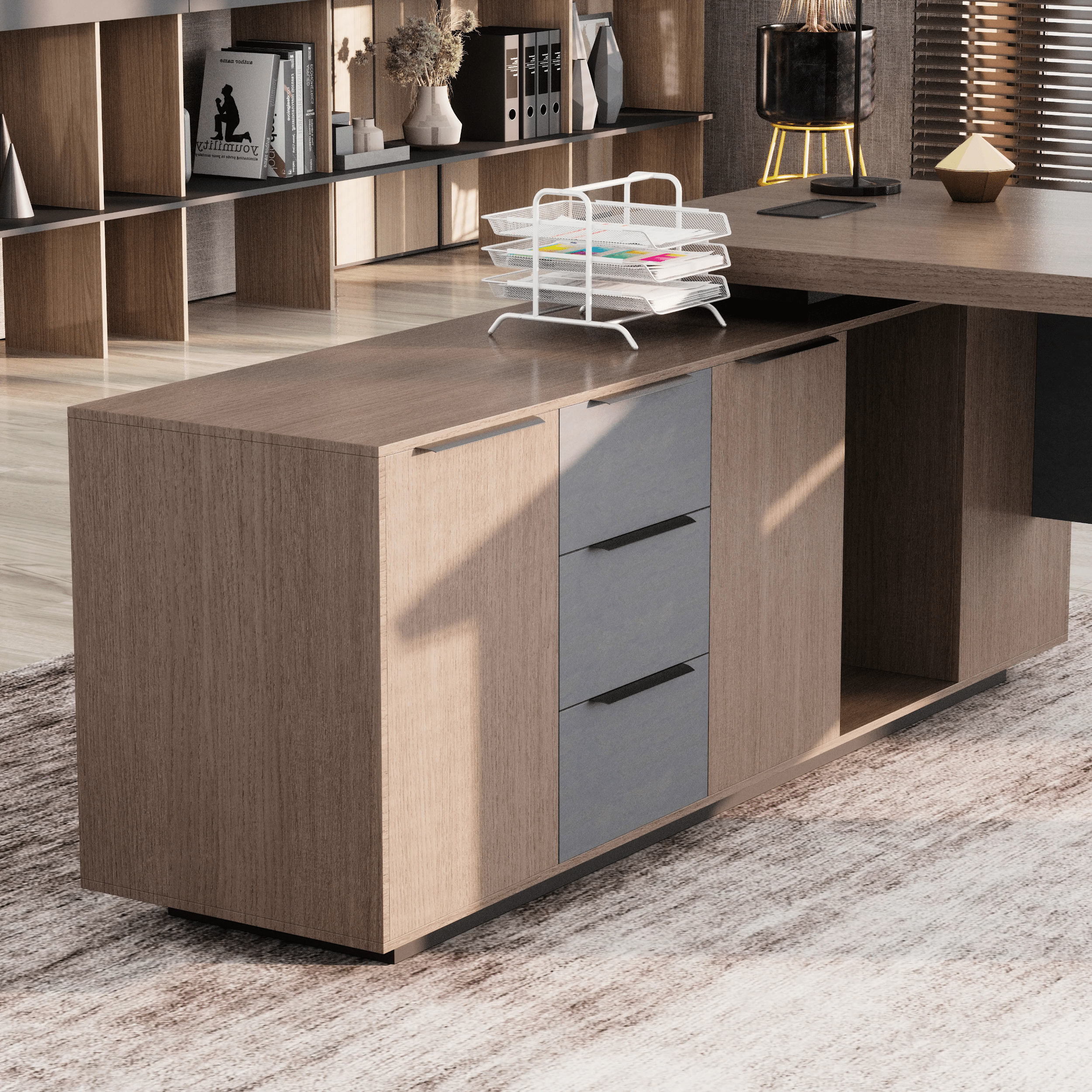 Parker · Modern L-Shaped Executive Desk