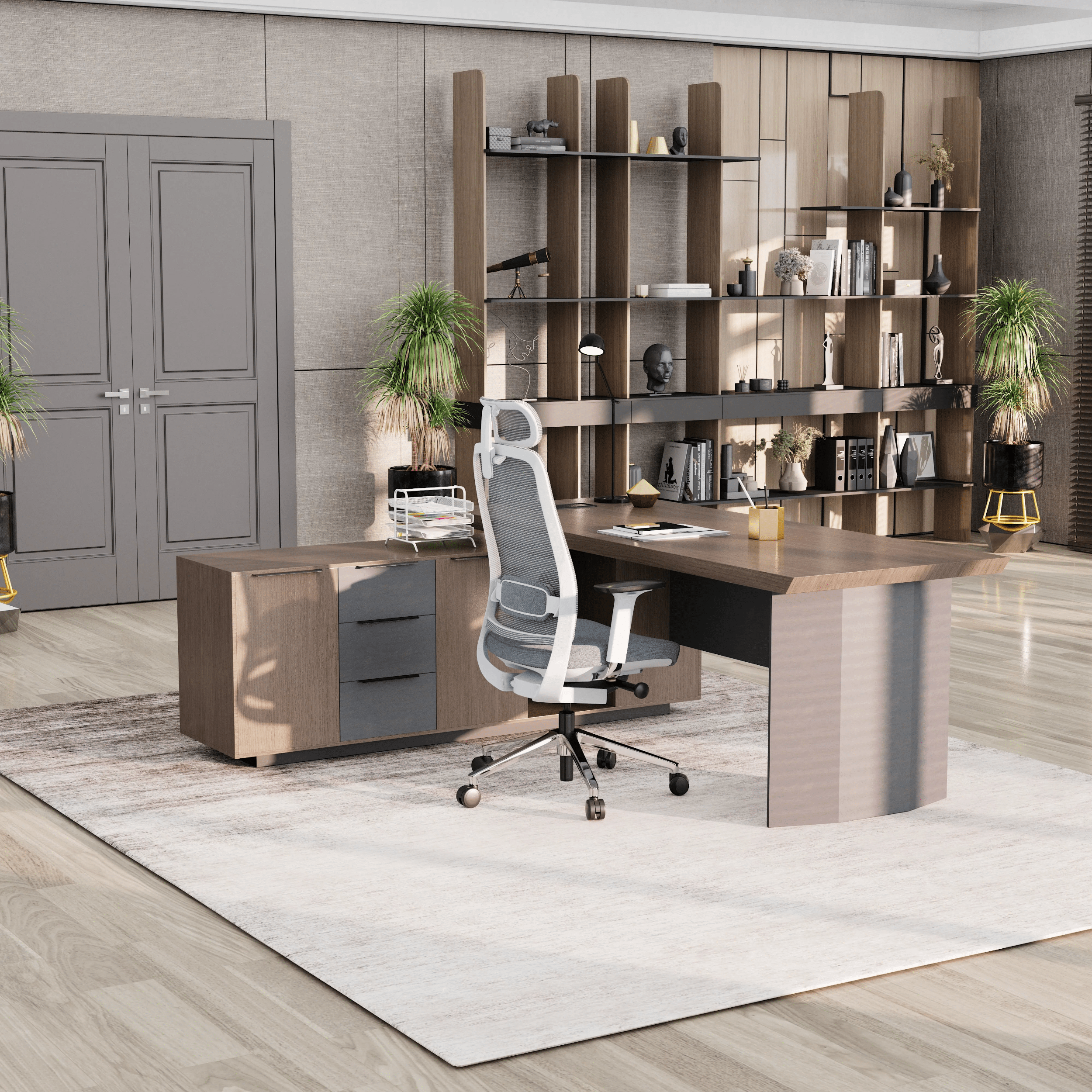 Parker · Modern L-Shaped Executive Desk