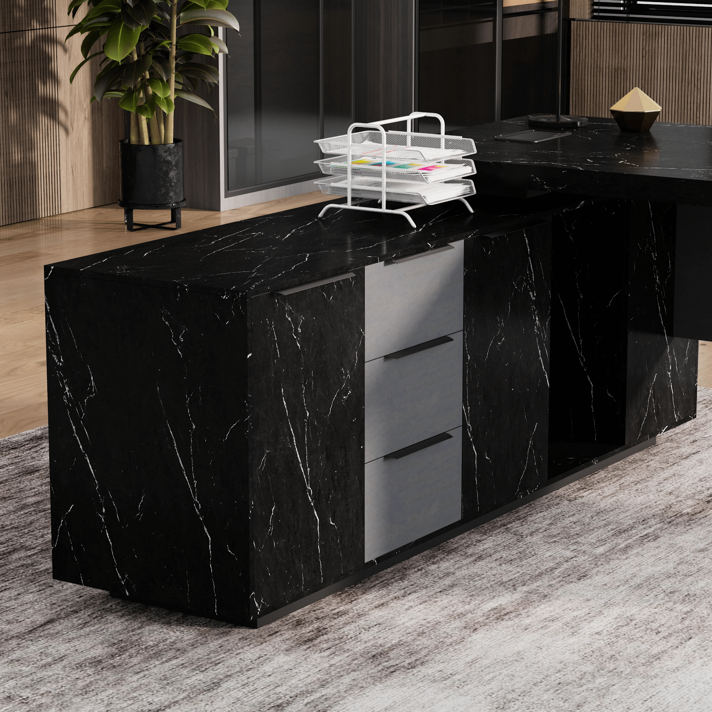 Parker · Modern L-Shaped Executive Desk