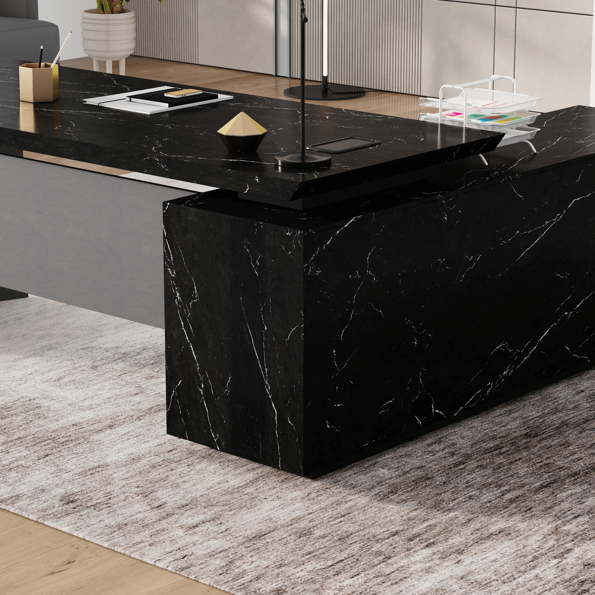 Parker · Modern L-Shaped Executive Desk