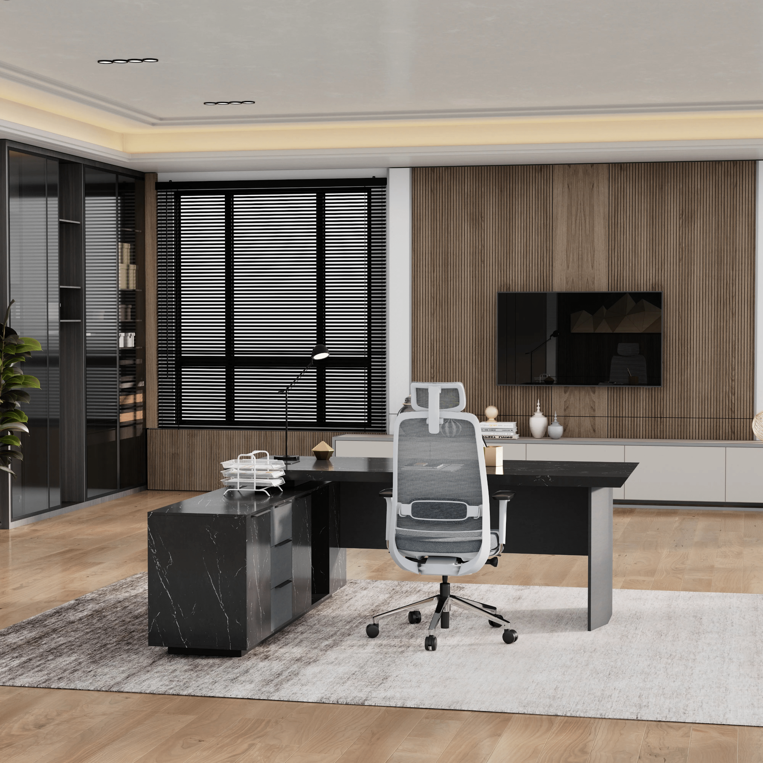 Parker · Modern L-Shaped Executive Desk