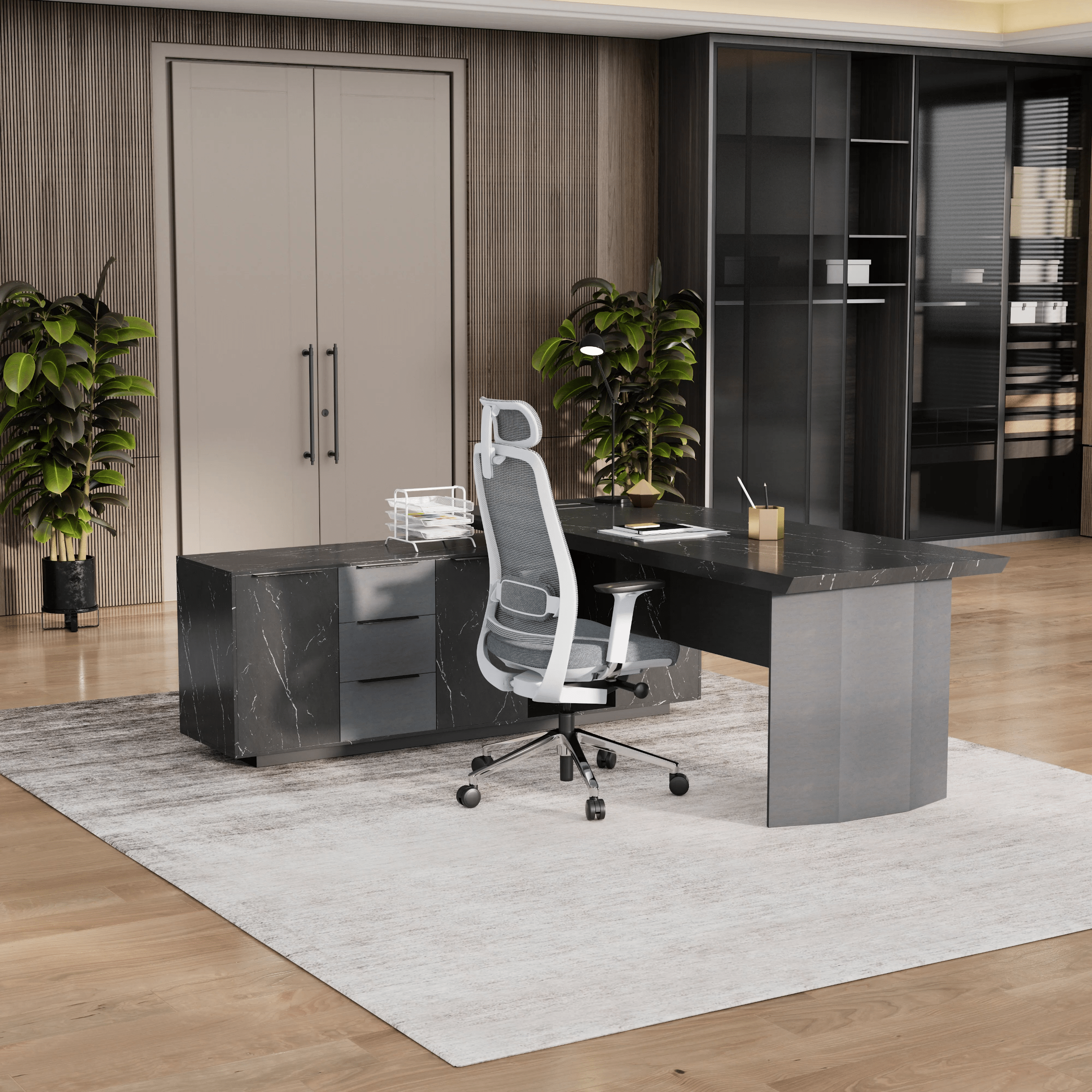 Parker · Modern L-Shaped Executive Desk