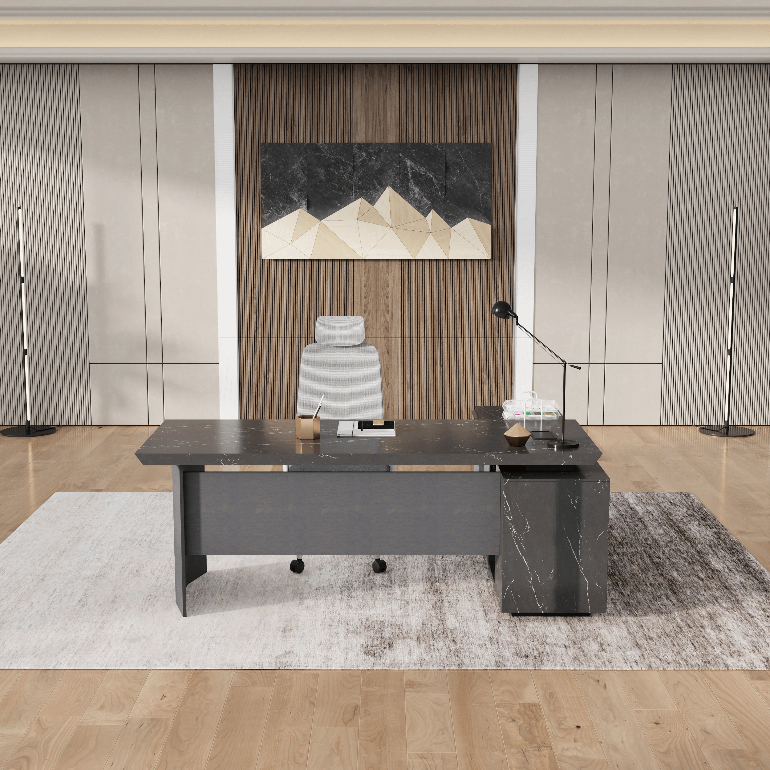 Parker · Modern L-Shaped Executive Desk