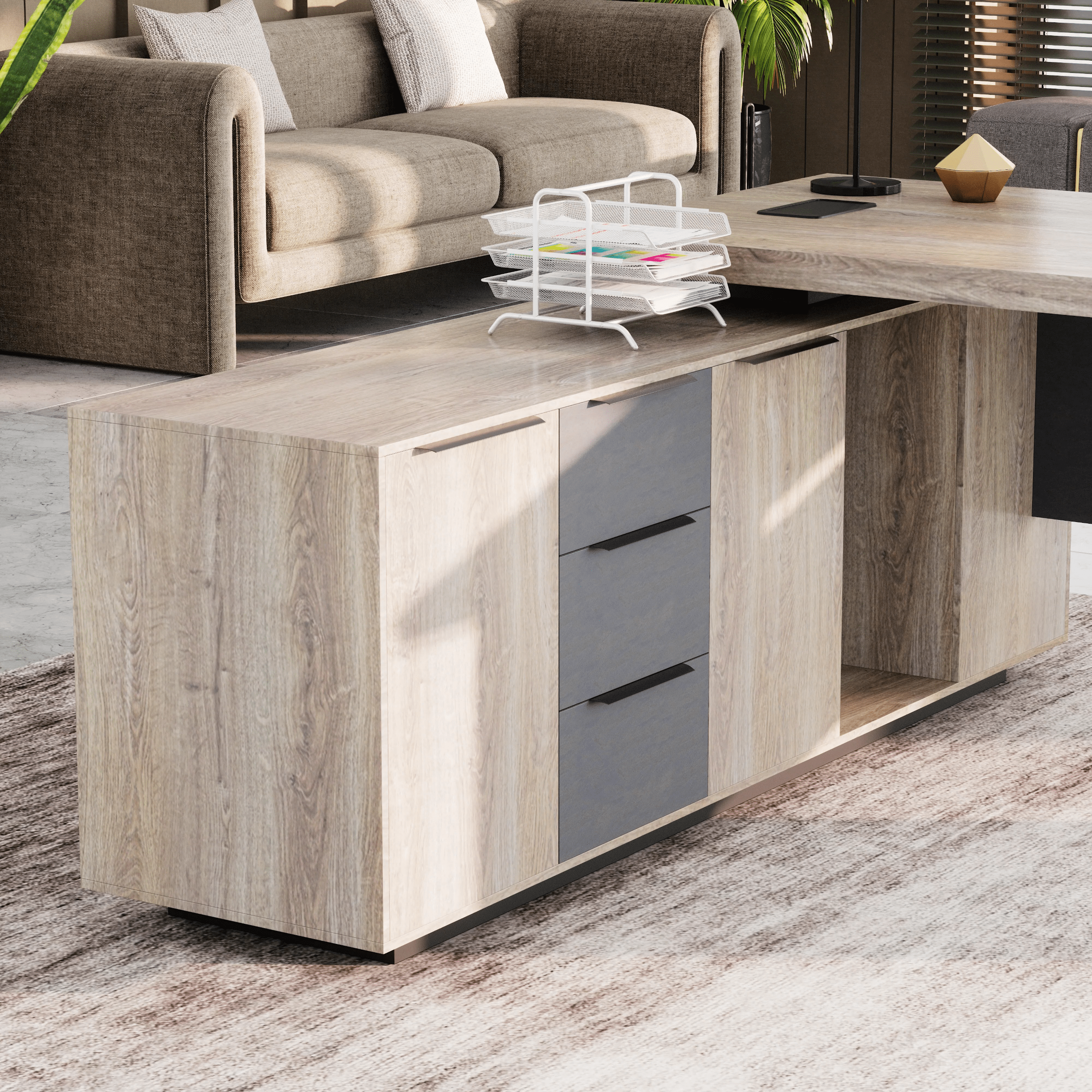 Parker · Modern L-Shaped Executive Desk