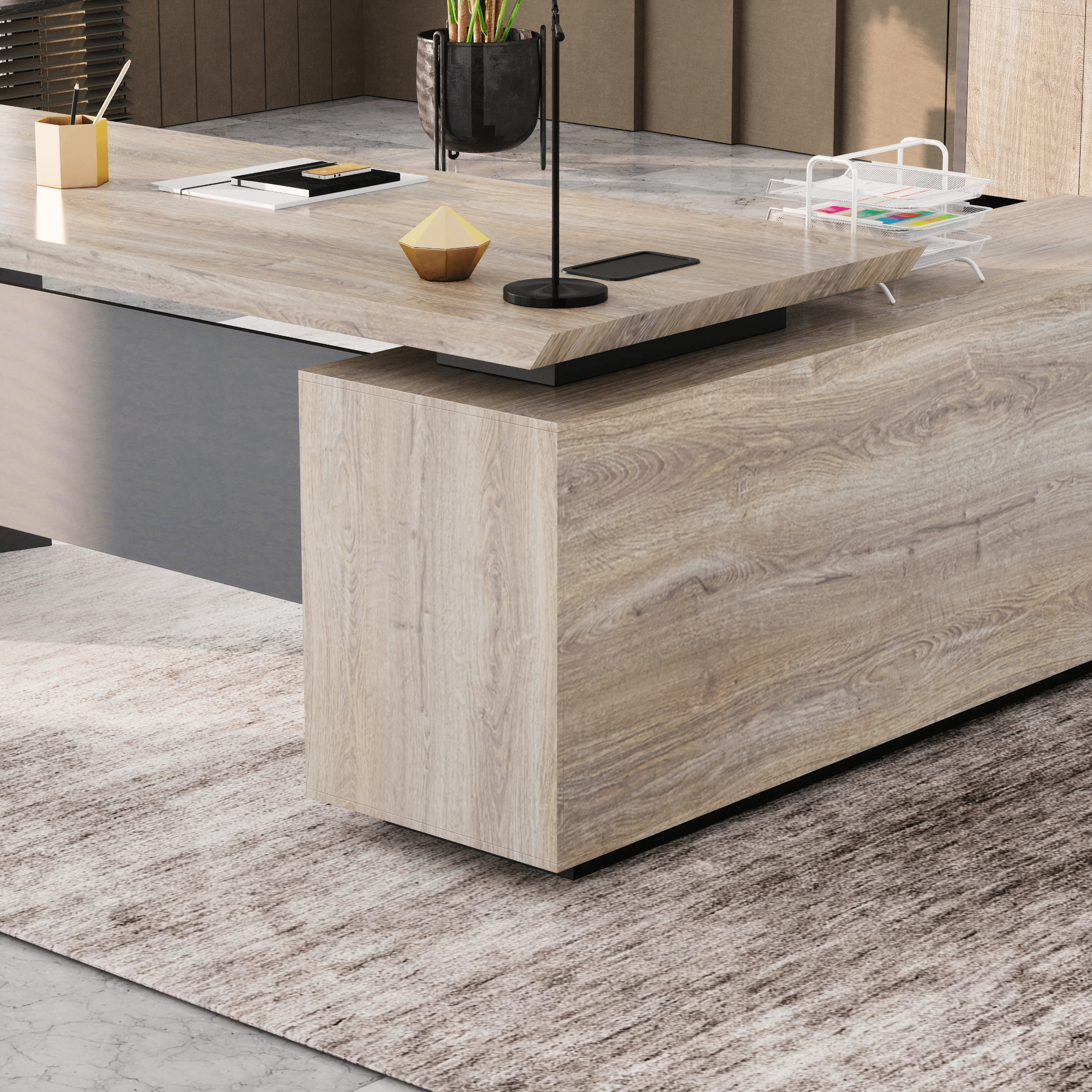 Parker · Modern L-Shaped Executive Desk