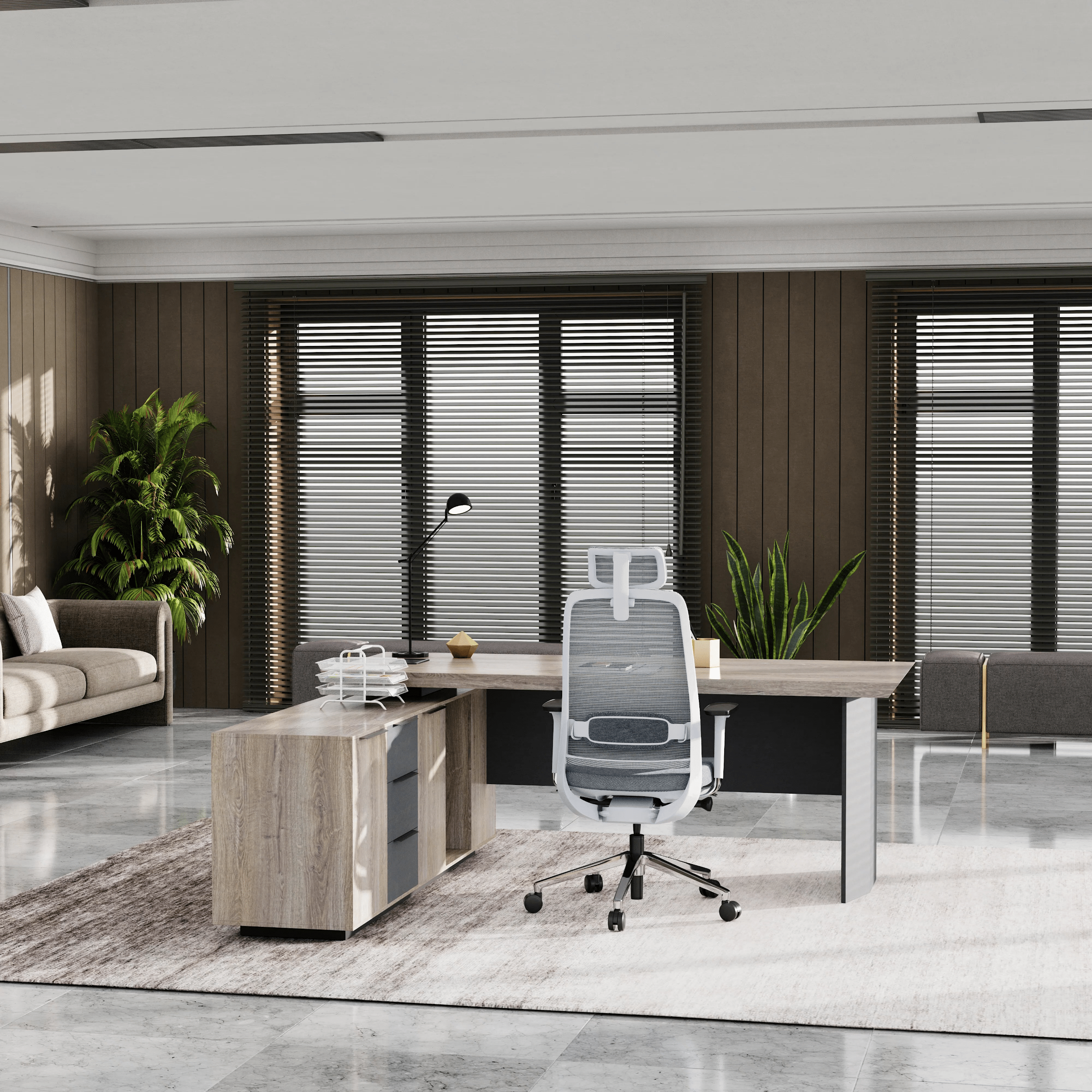 Parker · Modern L-Shaped Executive Desk