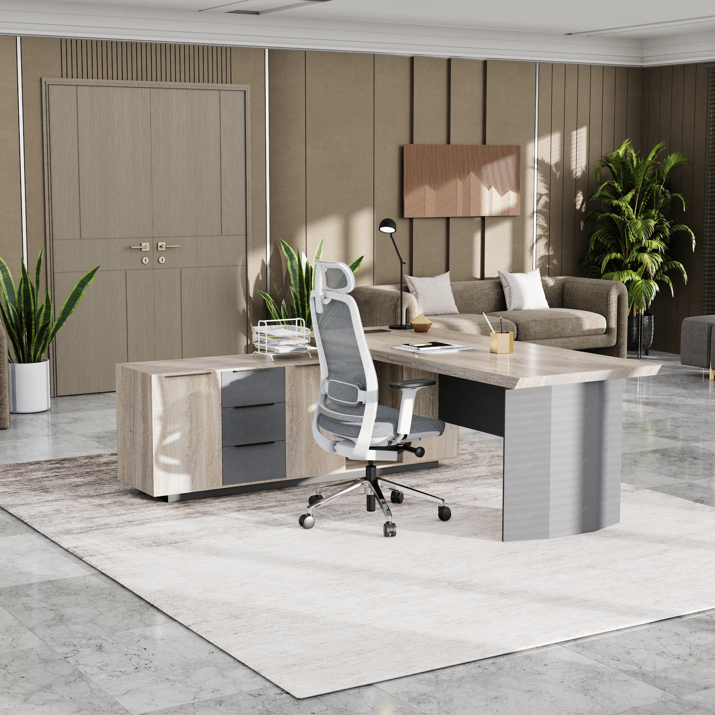 Parker · Modern L-Shaped Executive Desk