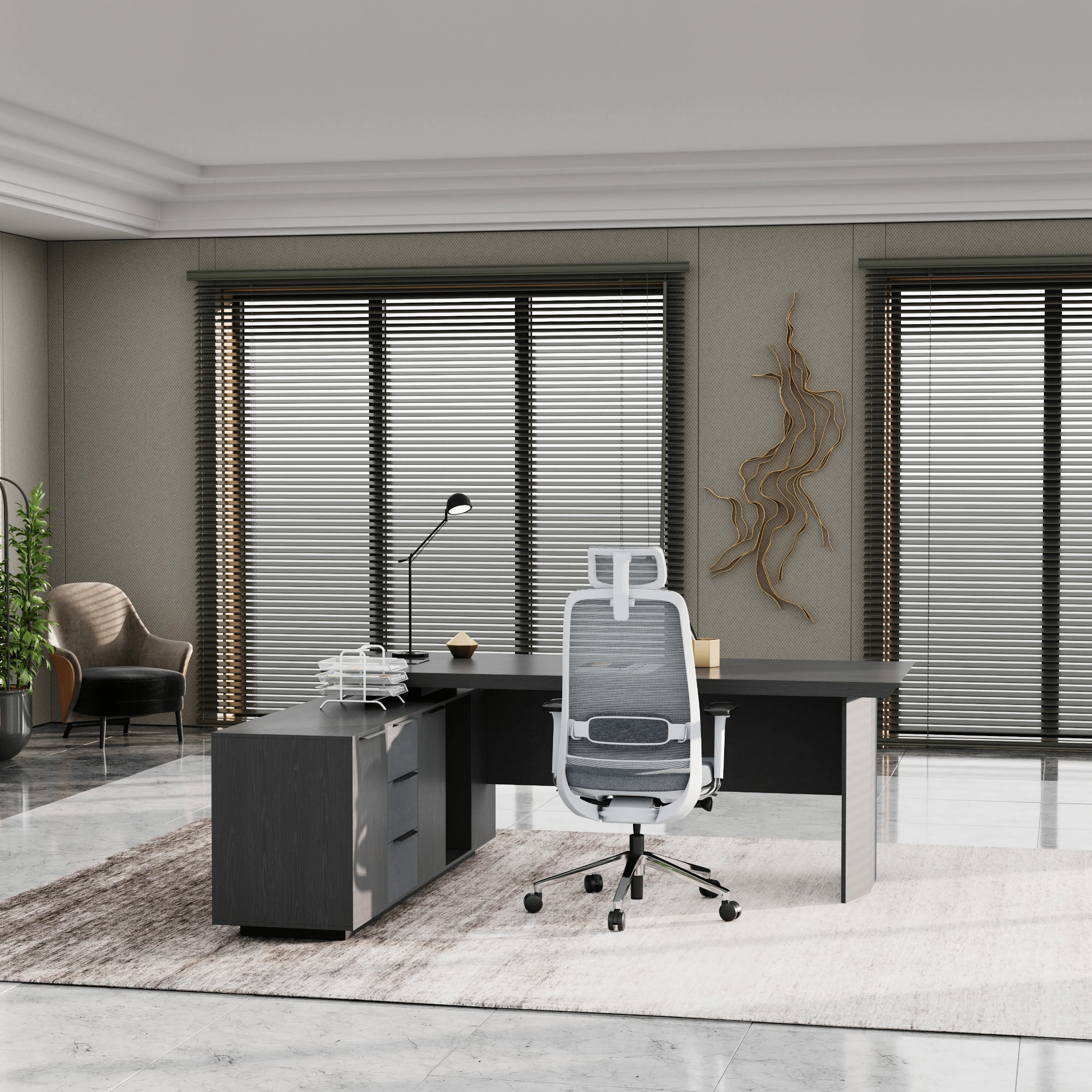 Parker · Modern L-Shaped Executive Desk