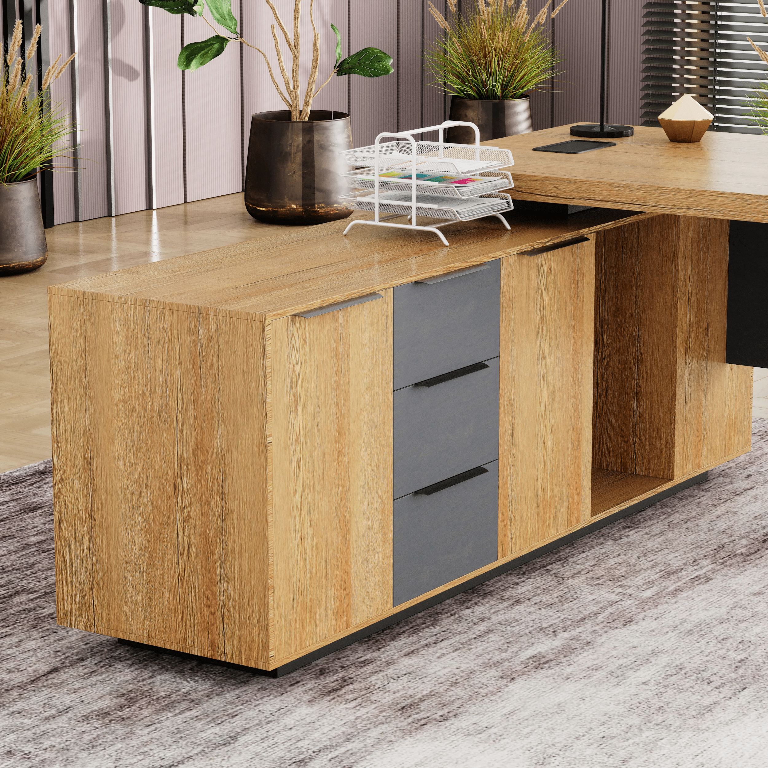 Parker · Modern L-Shaped Executive Desk