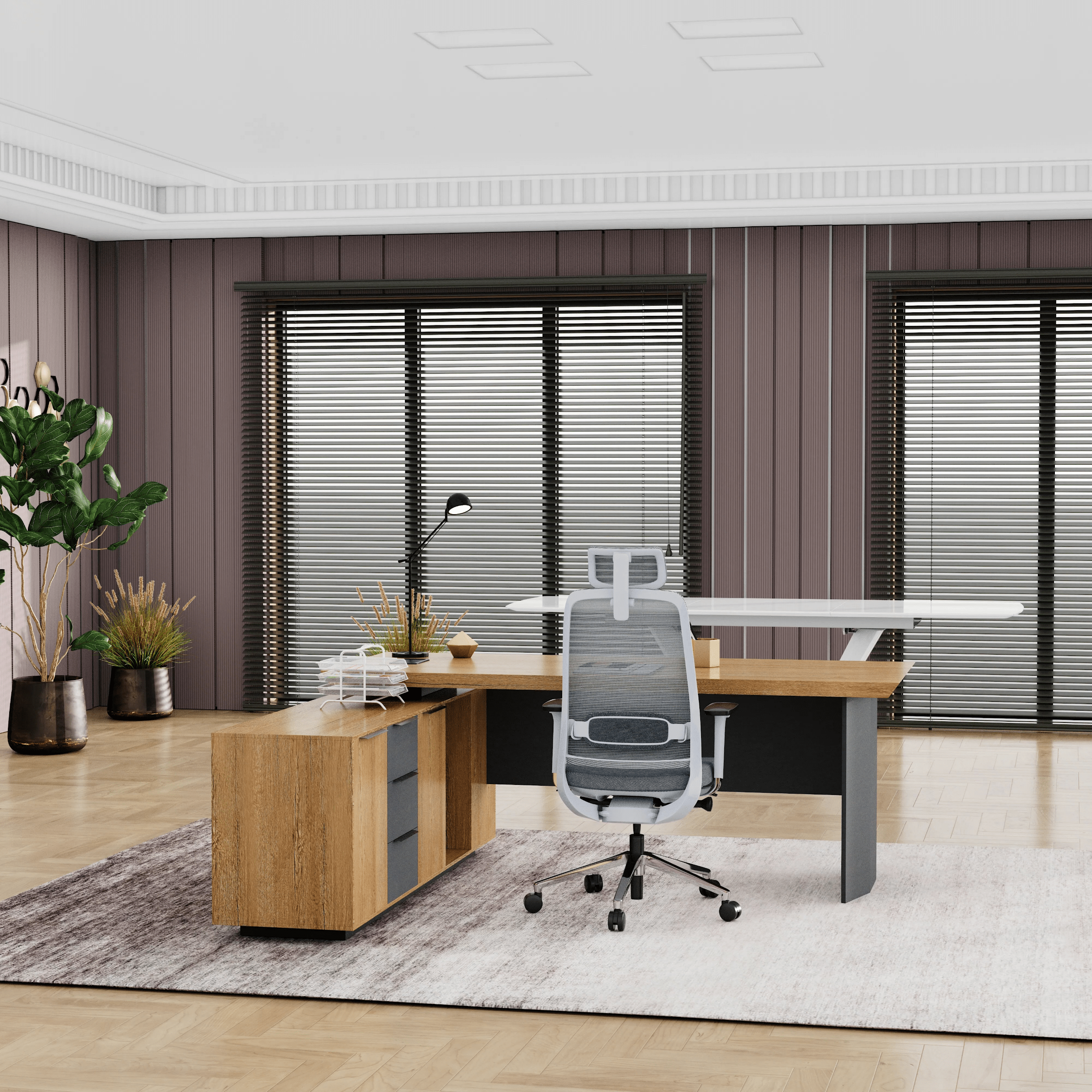 Parker · Modern L-Shaped Executive Desk