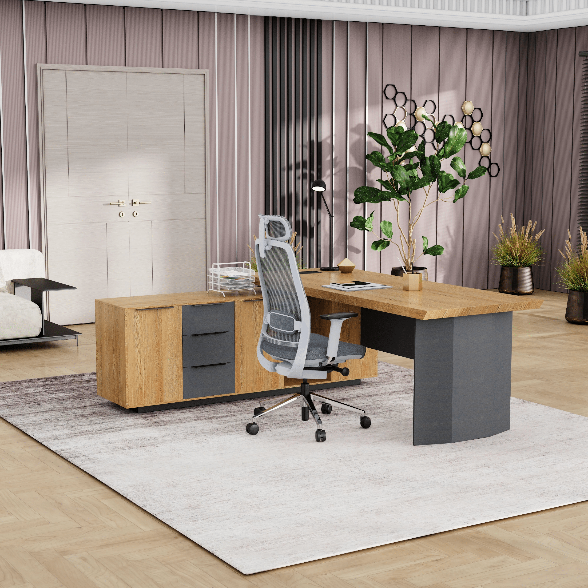 Parker · Modern L-Shaped Executive Desk