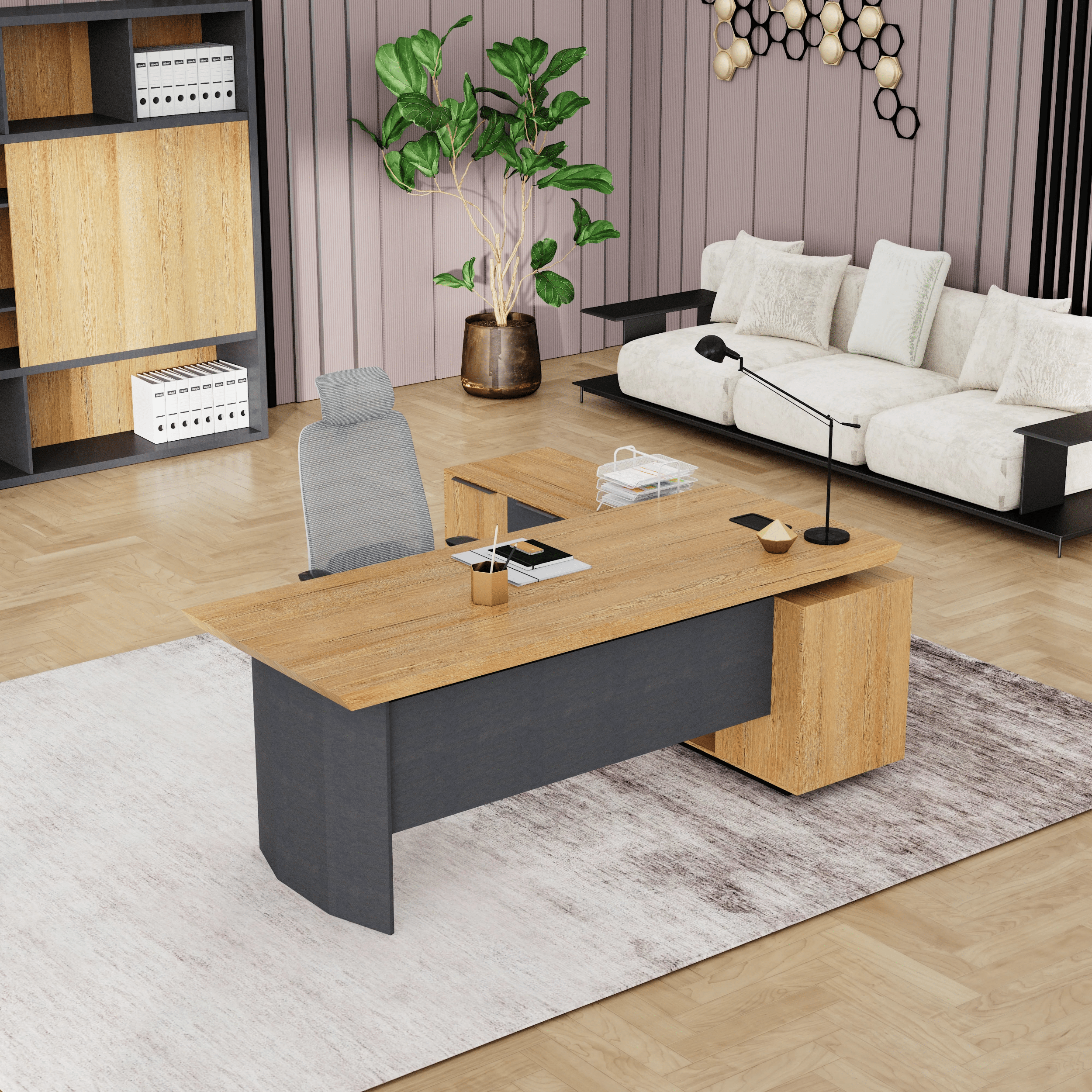 Parker · Modern L-Shaped Executive Desk