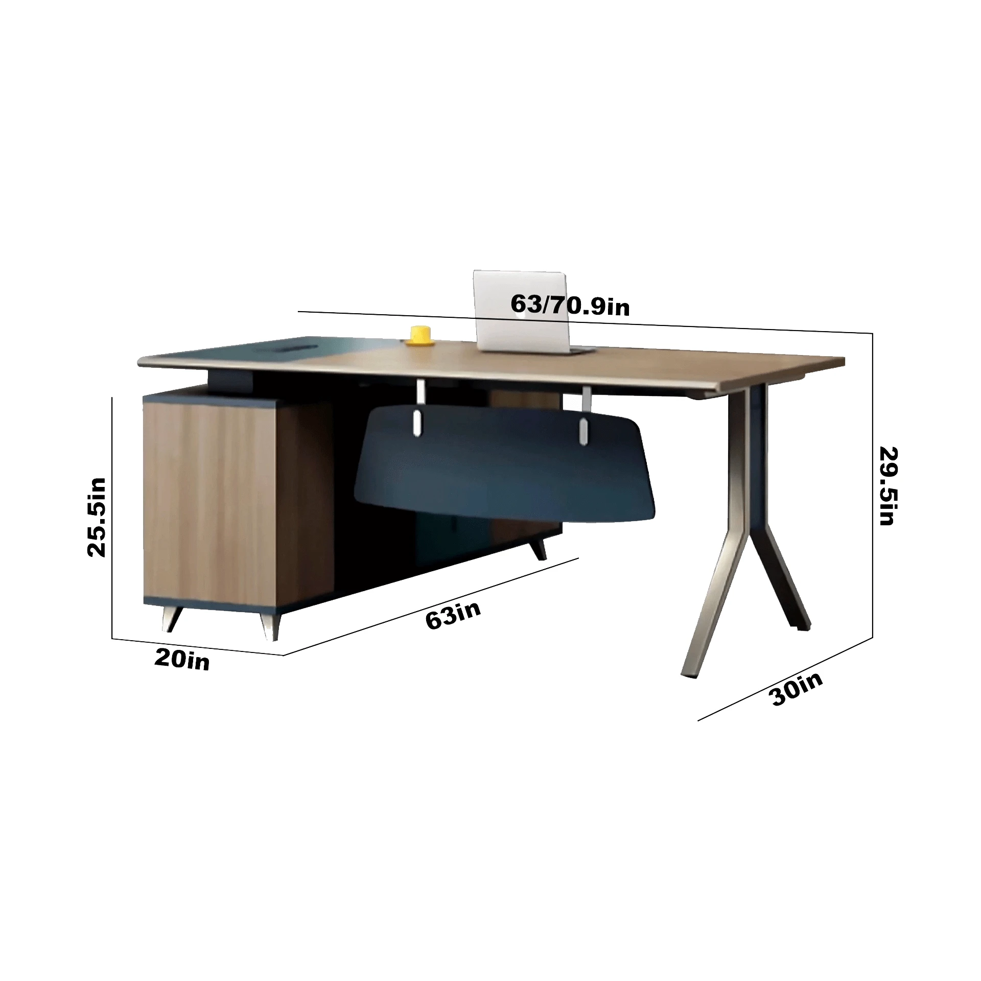 Pete · Modern L-Shaped Executive Desk