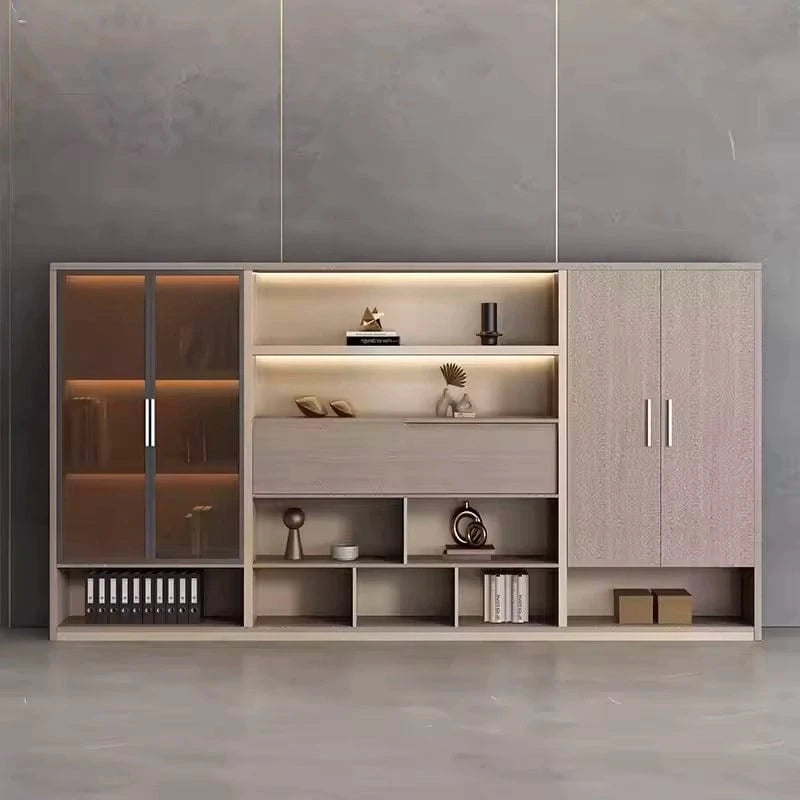 Posh ยท Modern Office Shelves w/ Lighting & Storage