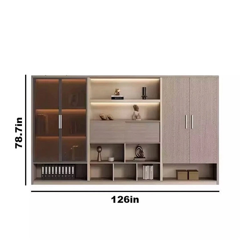 Posh ยท Modern Office Shelves w/ Lighting & Storage