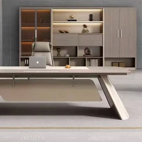 Posh ยท Modern Office Shelves w/ Lighting & Storage