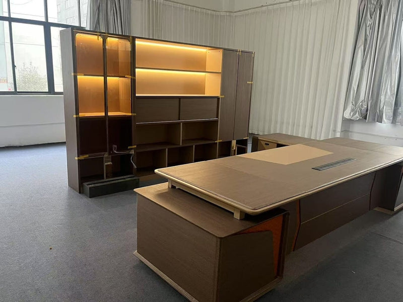 Posh ยท Modern Office Shelves w/ Lighting & Storage