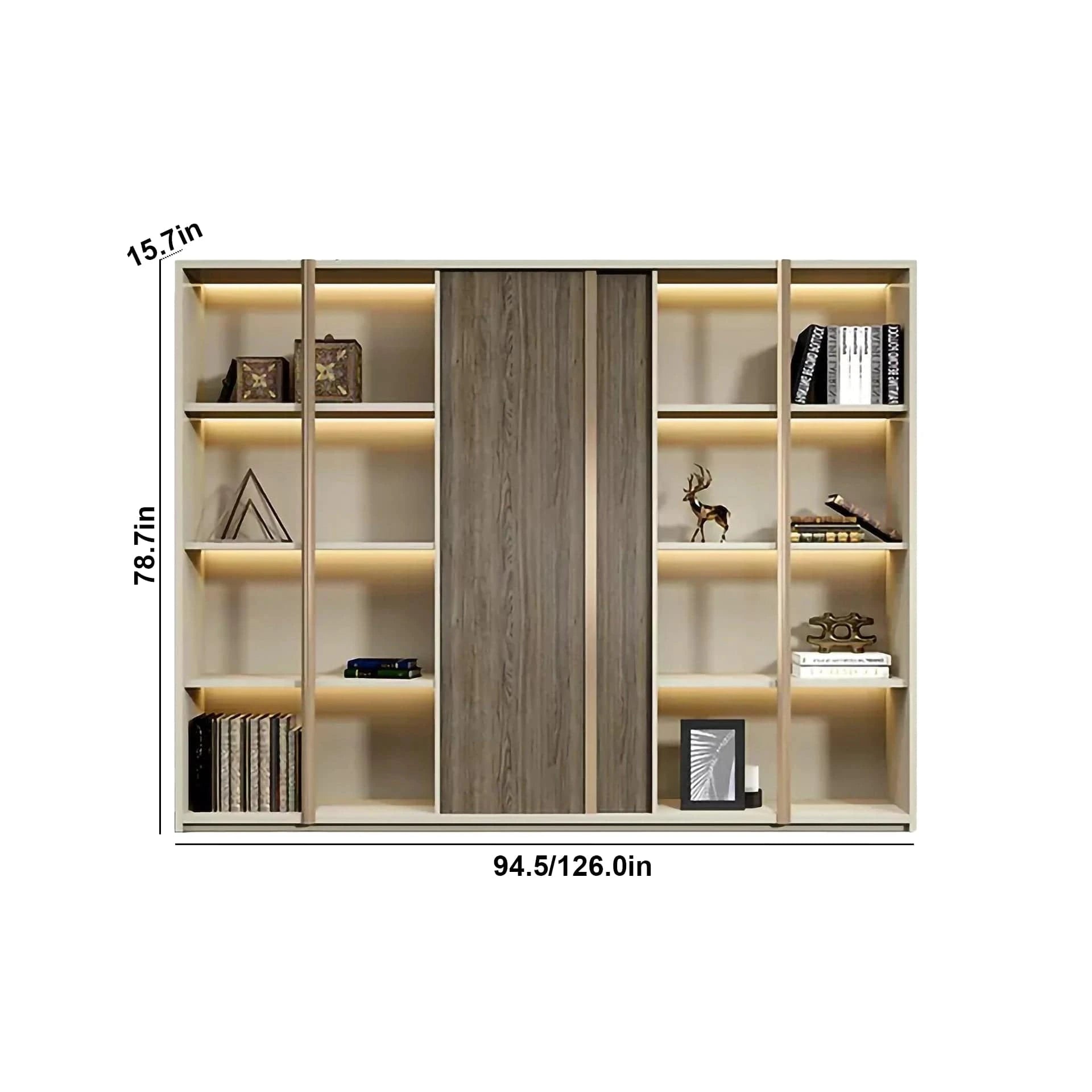 Razeon · Office Shelves w/ Lighting & Storage
