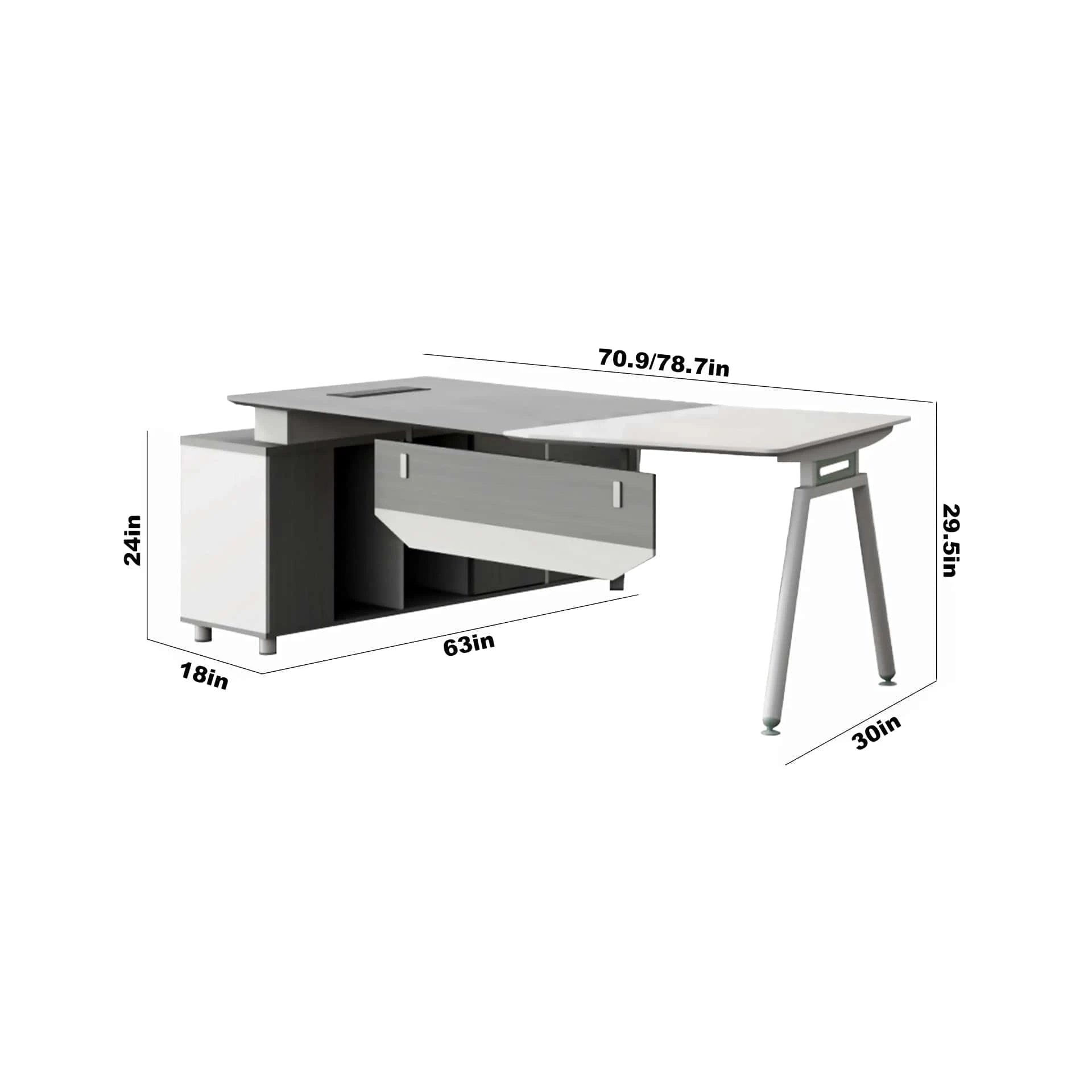 Rebecca · Modern L-Shaped Executive Desk