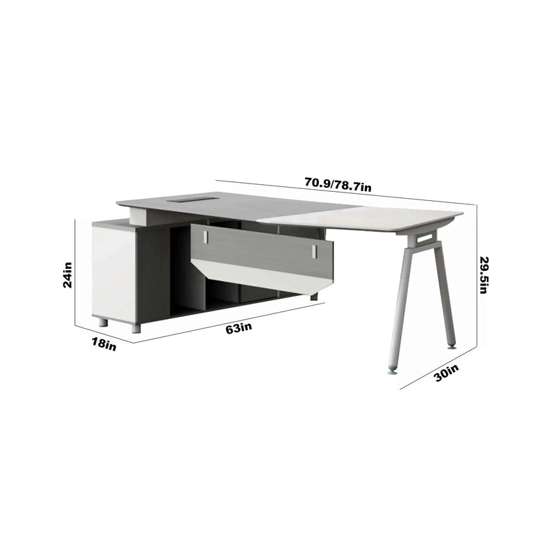 Rebecca · Modern L-Shaped Executive Desk